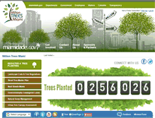 Tablet Screenshot of milliontrees.miamidade.gov